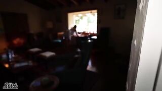 Our grandparents are at the cottage, and we have fun in the bedroom