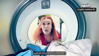 A guy got stuck in the washer and a hot stepmom saved him