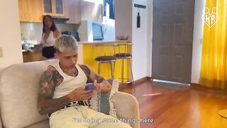 A man has sex with his sexy stepmom who has no inhibitions