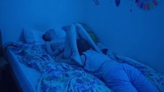 The couple has amazing and passionate sex in the bedroom