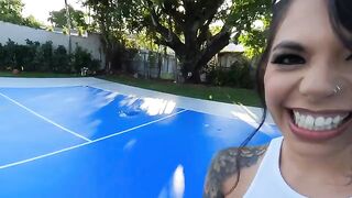 Gina Valentina gets fucked hard in the street in a steamy Pov session