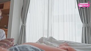 The girl was caught and reprimanded for being too loud during sex