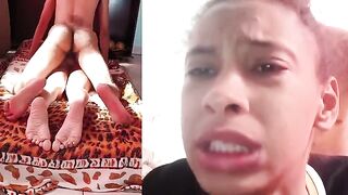 The ring tightens, and the cock bursts through the Brazilian beauty’s ass