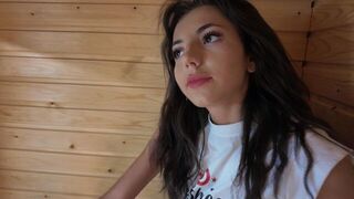 A beautiful Turkish girl gets naked and has sex in sauna