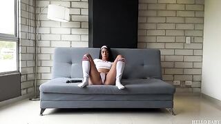 A girl rides a cock as if it was a wild stallion, showcasing her sexy moves