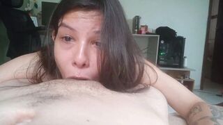 It tickles behind my ears, and everything's moving around in my mouth - A sexy homemade video