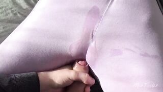I rub my pussy with my thumb, and it gets wet