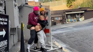 A girl has sex in public without using condoms