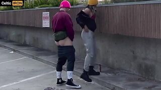 A girl has sex in public without using condoms