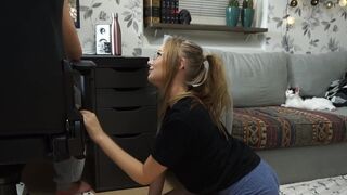 Kitty loves attention and gets it from a lucky guy