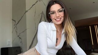 The girl is fucking with her tutor, and she loves it very much