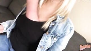 I film how my hairy cunt gets a creampie in POV style