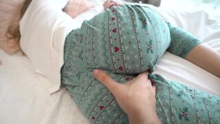 The guy gently fucked his stepsister and filled her with cum