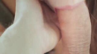 A busty amateur wife gets banged while sitting and reaches an orgasm