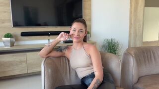 Petite 18-year-old girl gets wild in a casting session turned threesome