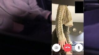 A video call from a cheating wife, full of wild passion and intense moments