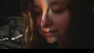 A beautiful woman has passionate sex with her guy in a romantic setting