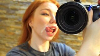 Redhead Russian babe Kisankanna gets her pussy railed and face fucked in HD