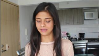 I fucked my stepsister after he made a parade with his lingerie in the kitchen