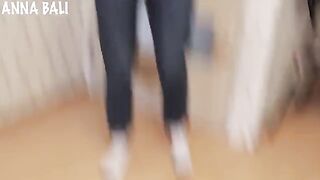 Babe fucked with a sex doll in a wet pussy close-up