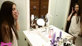 Skinny teen SolaZola gets fucked in shower and bedroom on cam