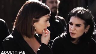 Older man bangs Marley Brinx at his wife's funeral