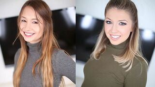Hot blondie TAYLOR SANDS shows off her body and sucks cock in POV