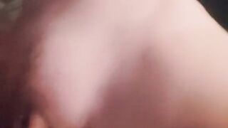 I play with her nipples and she sucks my cock, a stunning scene