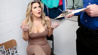 Hot milf Kayla Paige gets caught stealing and stripped by security